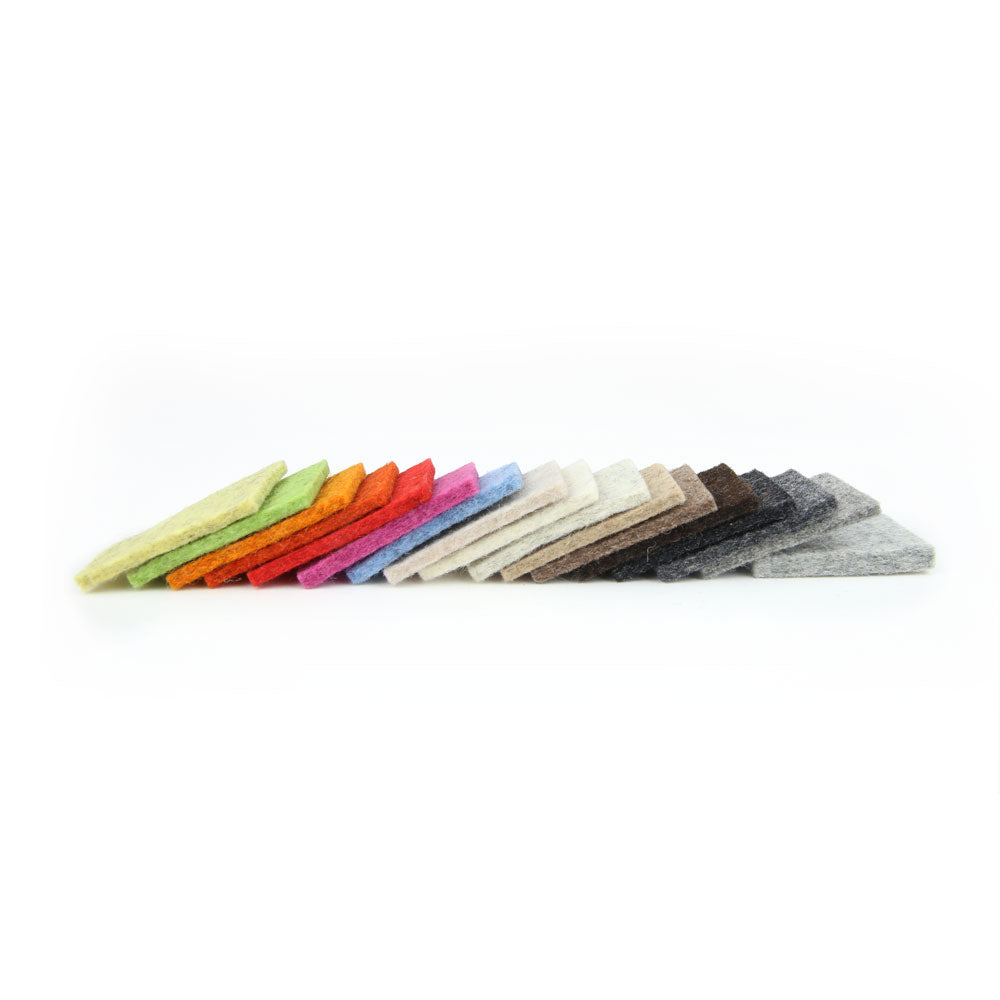 100% Wool Designer Felt Sample Bag - 3mm Thick, Duo Tones, 17 Colors