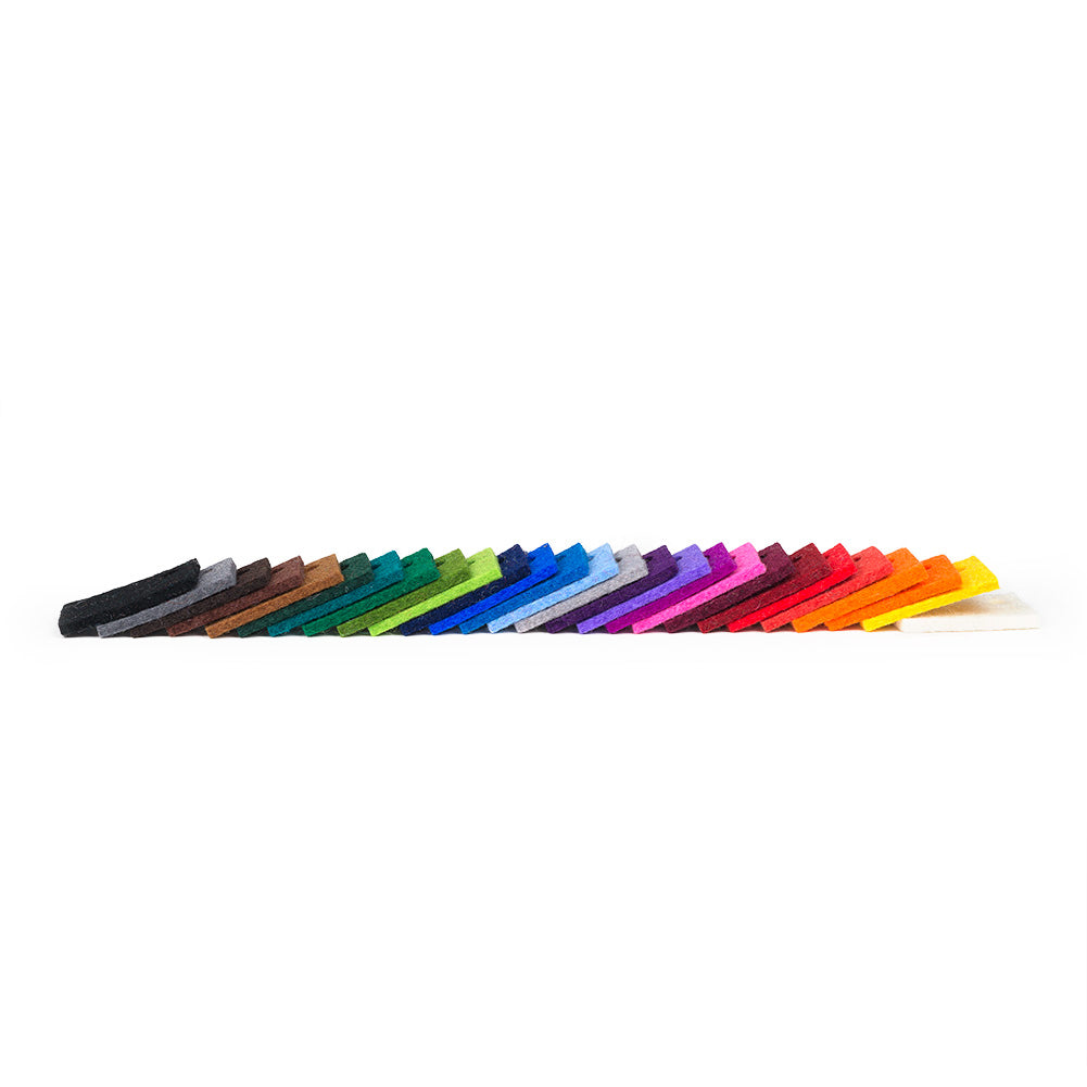 100% Wool Designer Felt Sample Bag - 3mm Thick, Mono Tones, 26 Colors