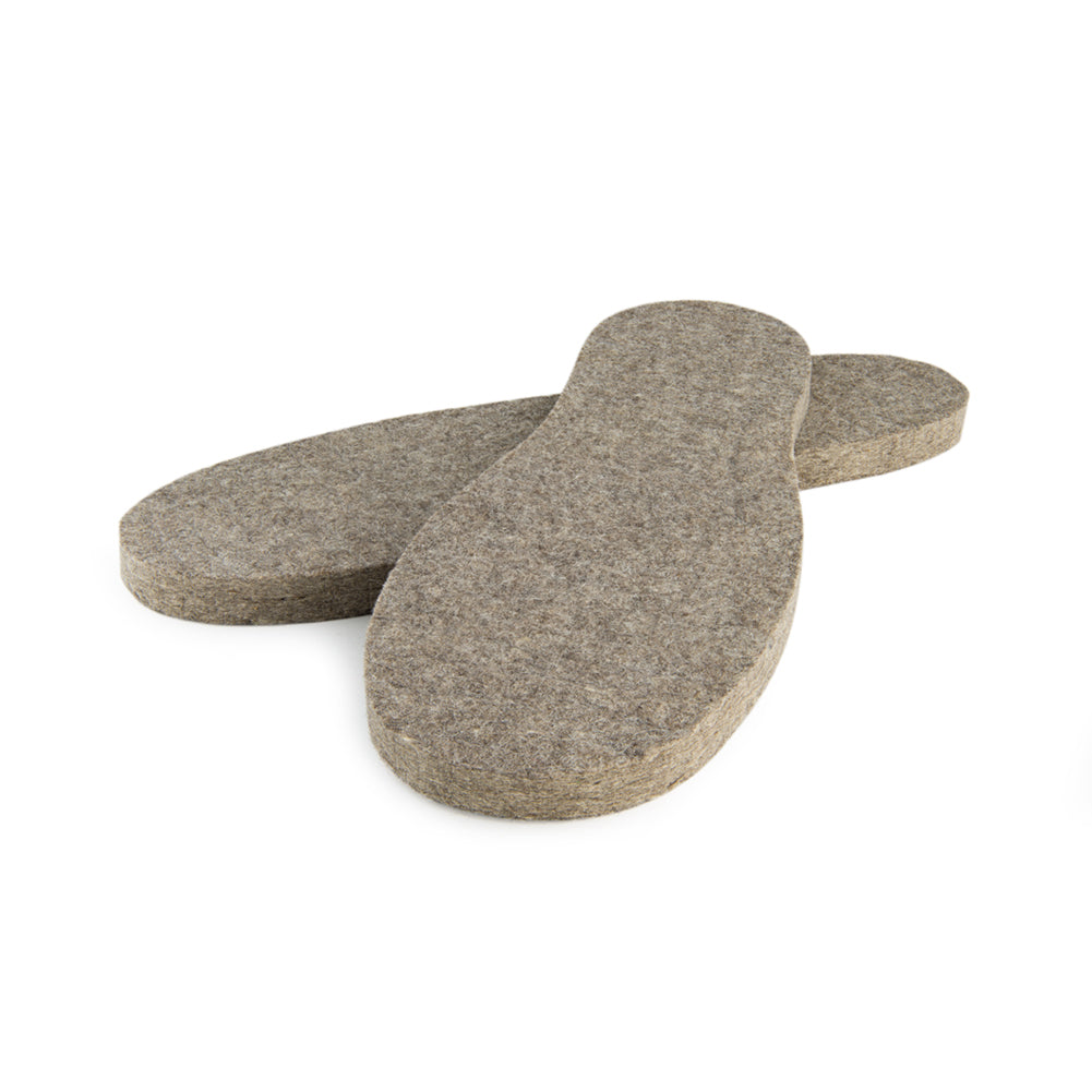 Wool Felt Insoles - 13mm Thick –