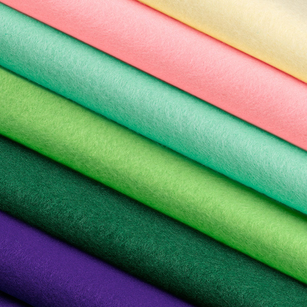 The Felt Store's Wool Blend Craft Felt Sheet Value Pack - Cactus Bloom Felt Color Combination