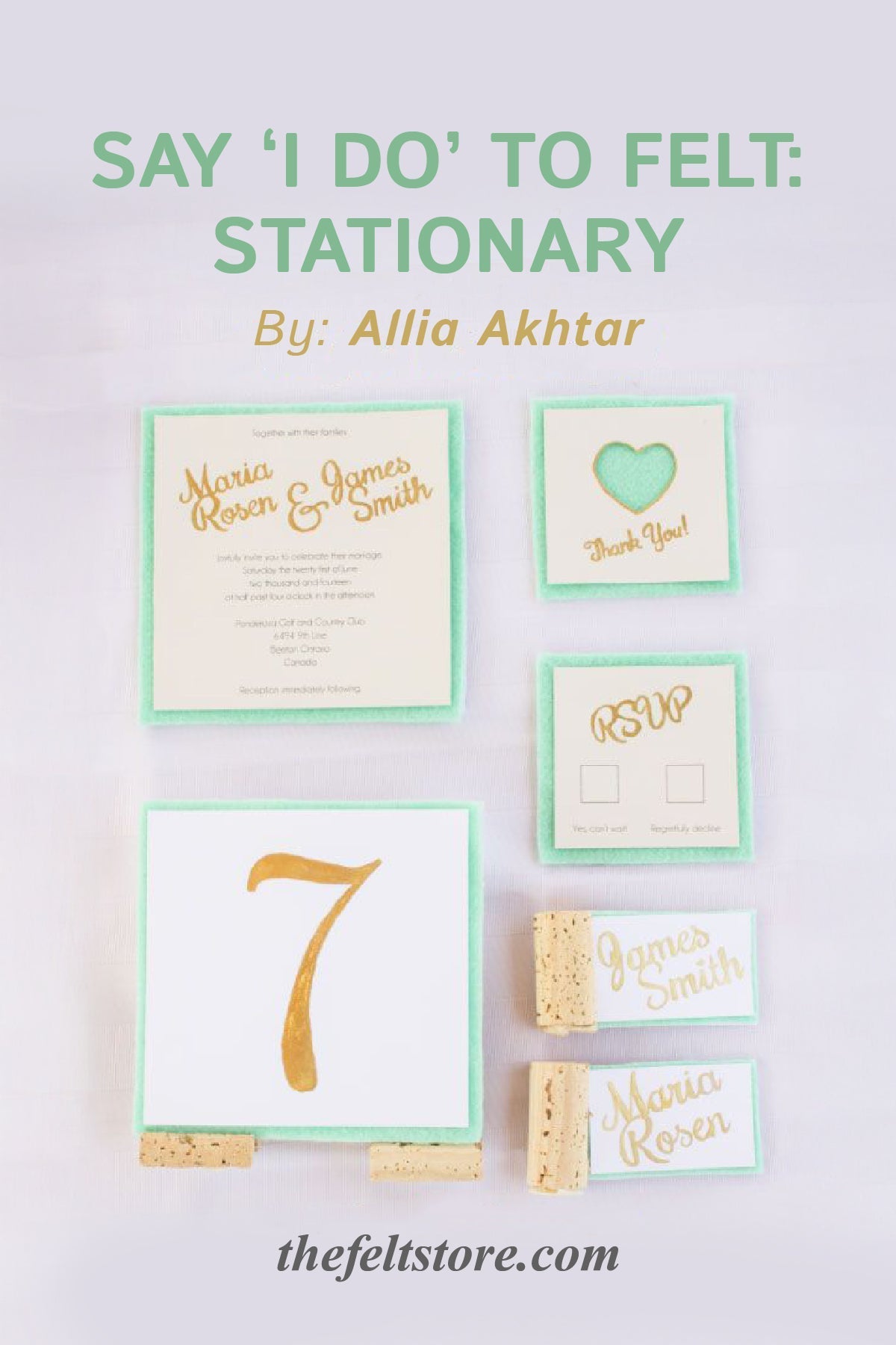 Say 'I Do' to Felt - Stationary