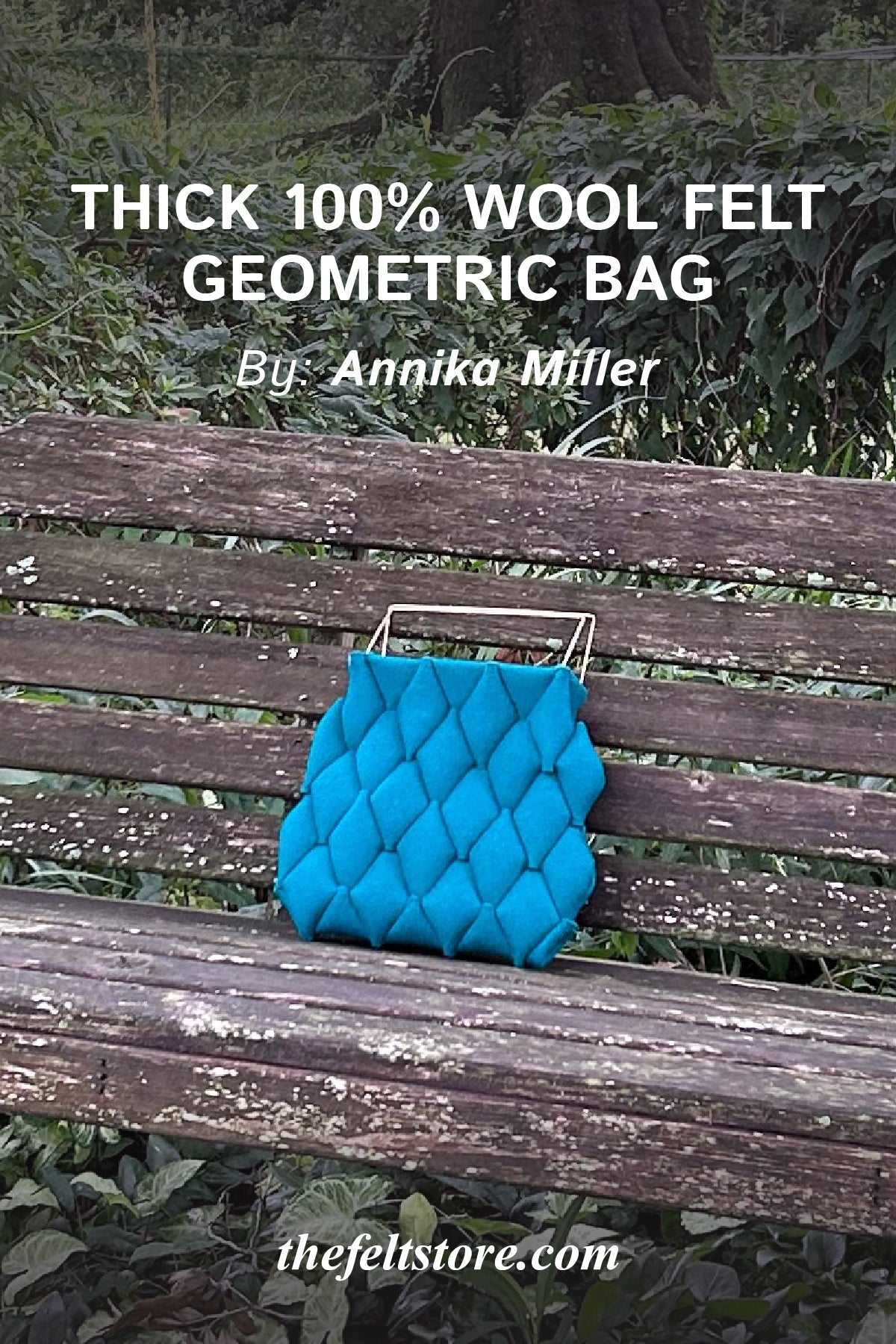 Thick 100% Wool Felt Geometric Bag