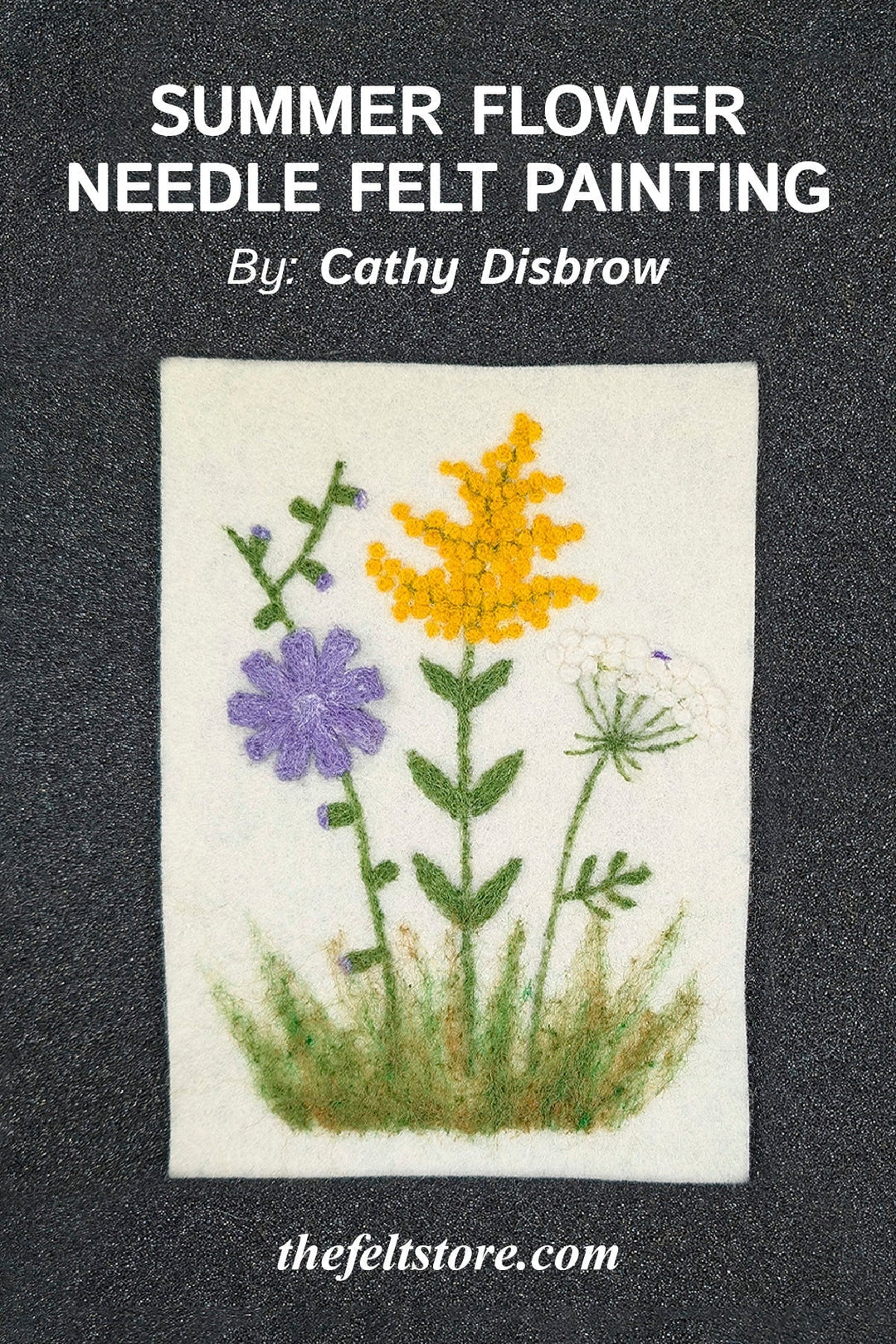 Summer Flower Needle Felt Painting