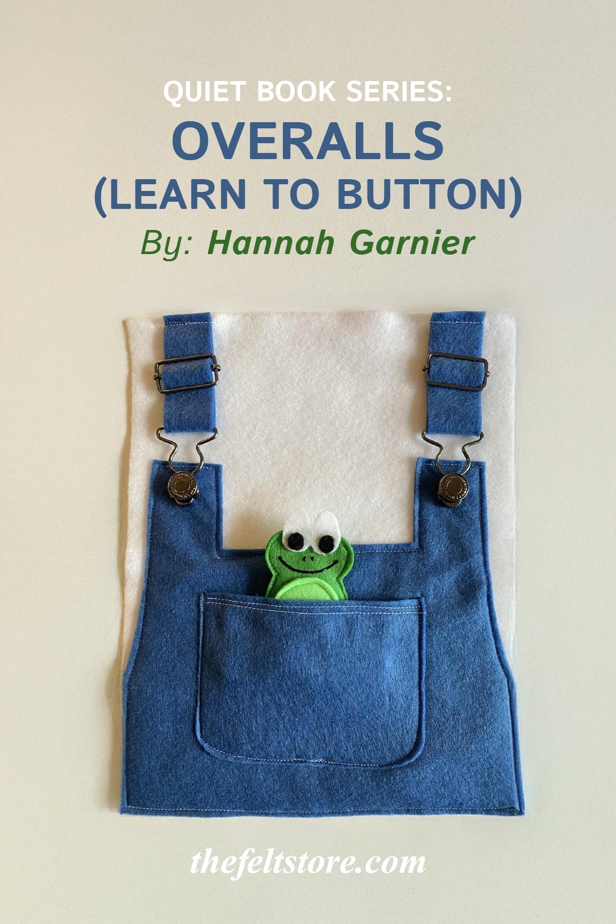 Quiet Book Series: Page 5 - Overalls (Learn To Button)