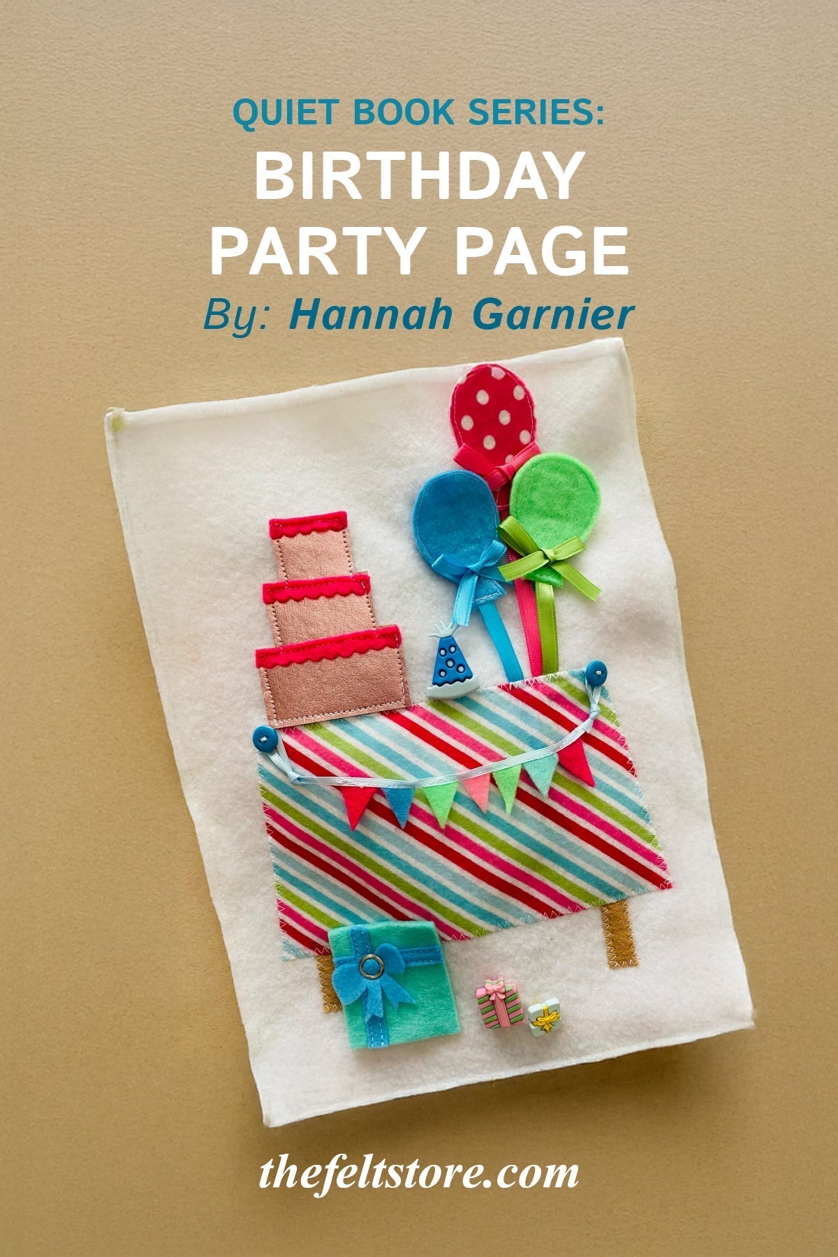 Quiet Book Series: Page 4 - Birthday Party