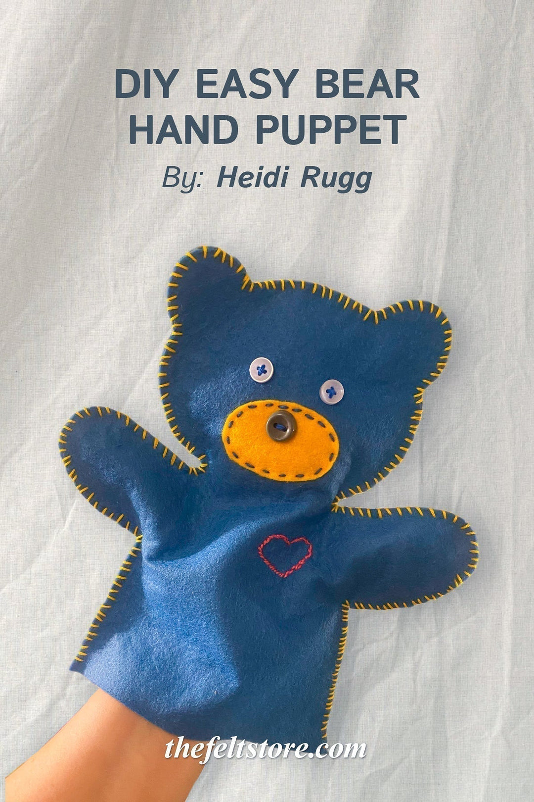 DIY Easy Bear Hand Puppet