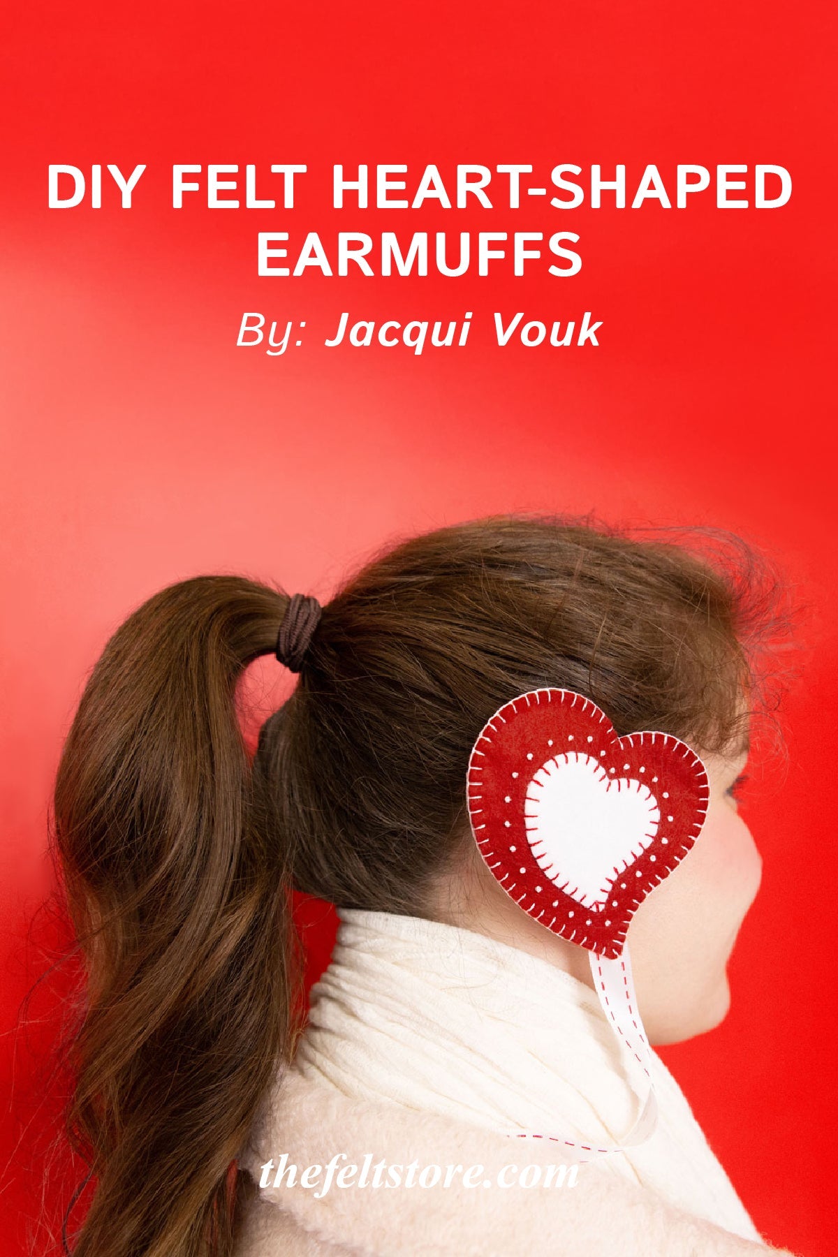 DIY Felt Heart-Shaped Earmuffs {Template}