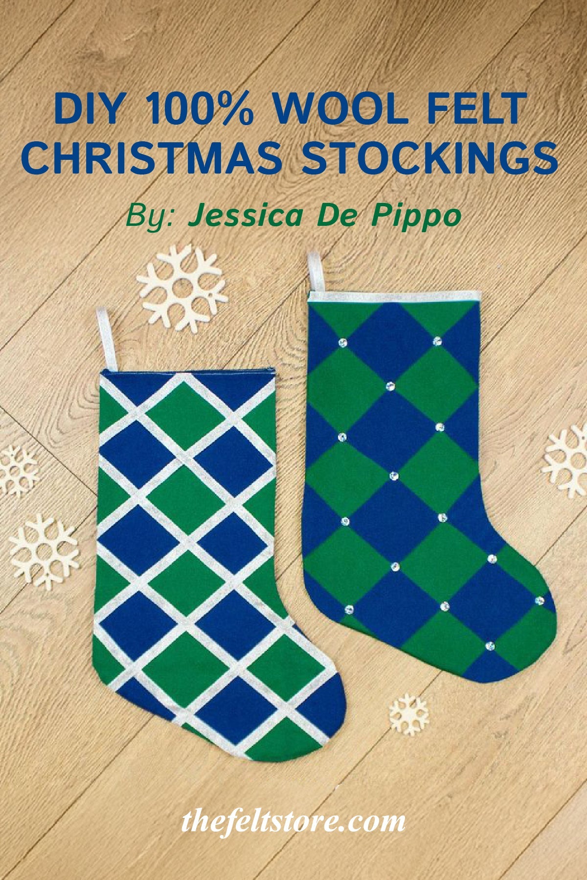 DIY 100% Wool Felt Christmas Stockings