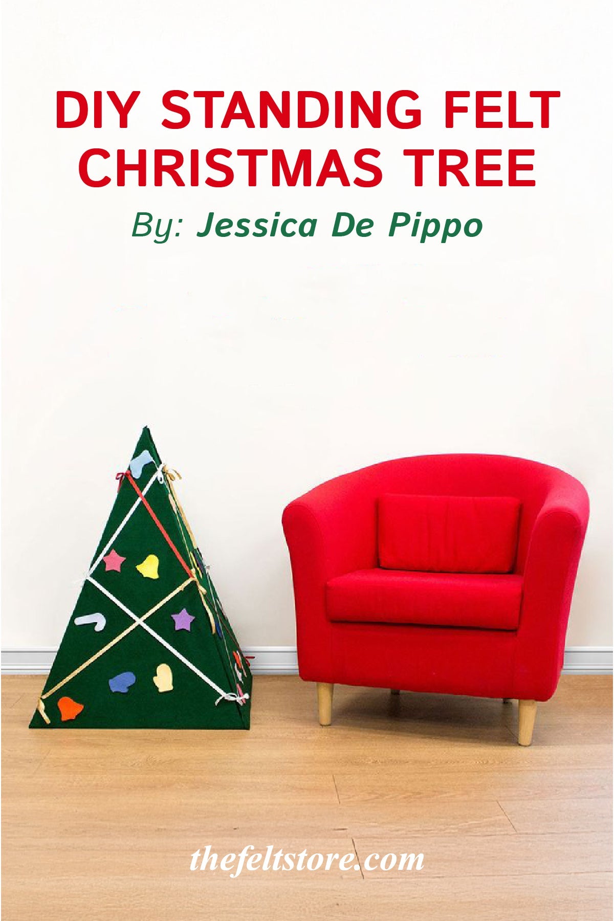 DIY Standing Felt Christmas Tree