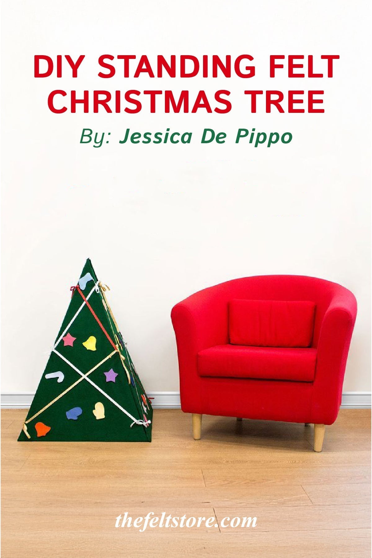 DIY Standing Felt Christmas Tree