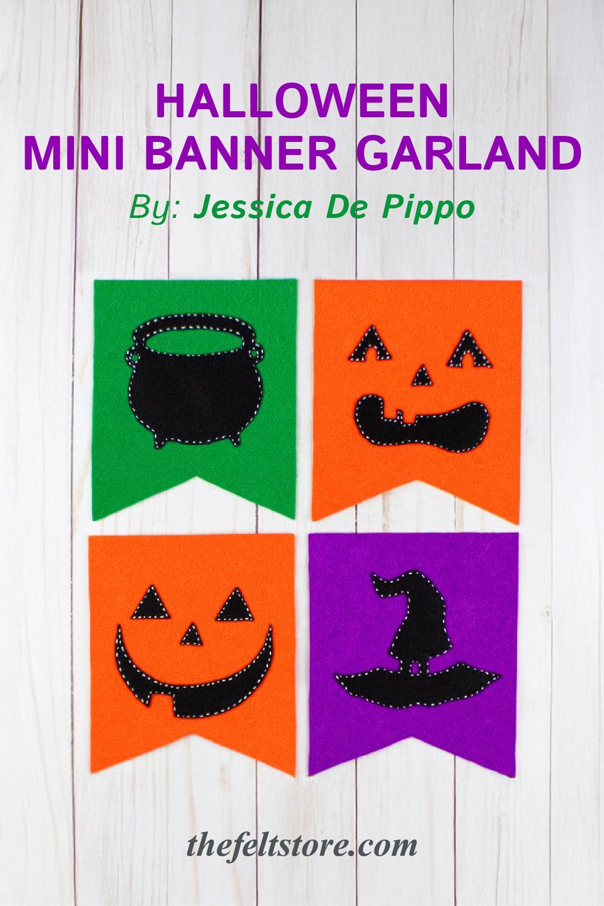 Halloween Mini Banner Garland {Template}