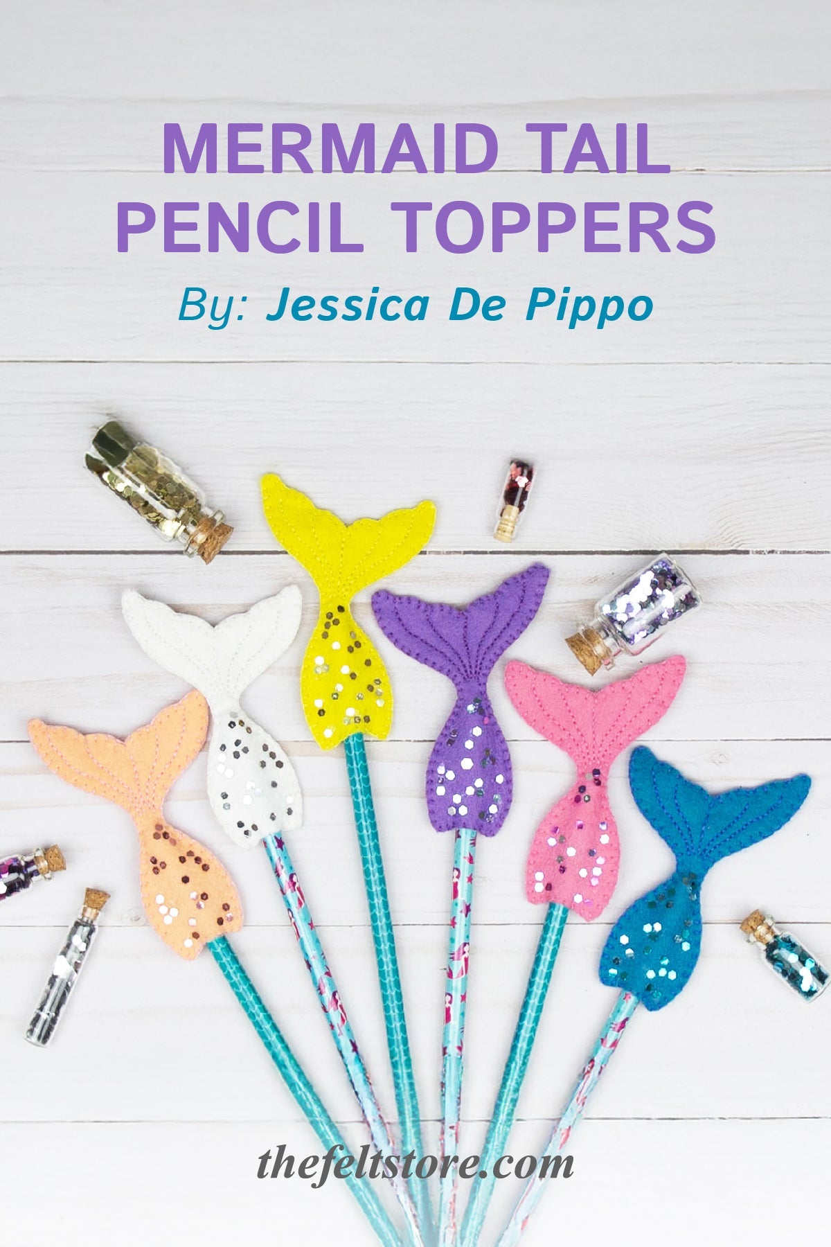 Mermaid Tail Pencil Toppers {Template}