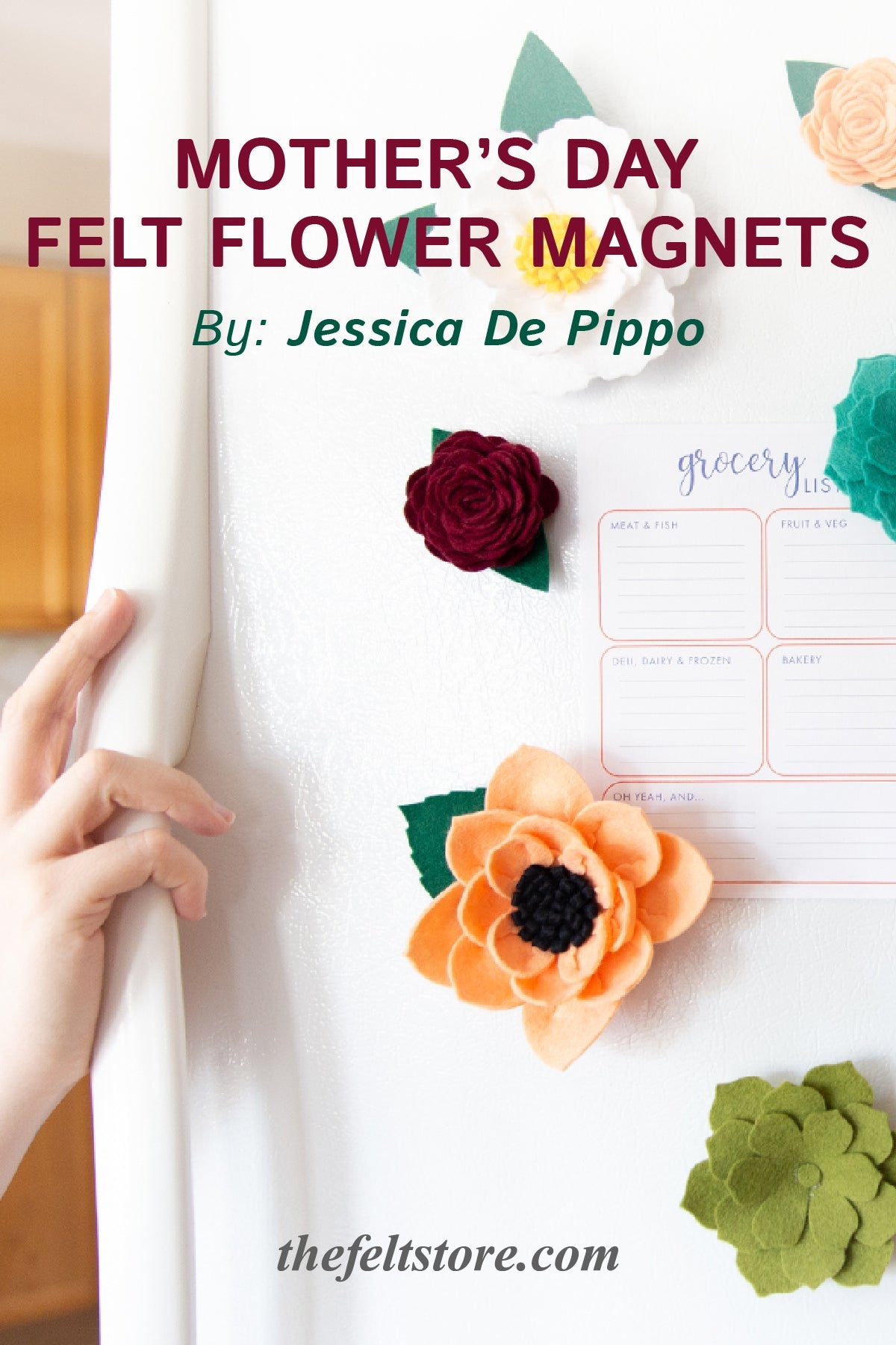 Mother’s Day Felt Flower Magnets