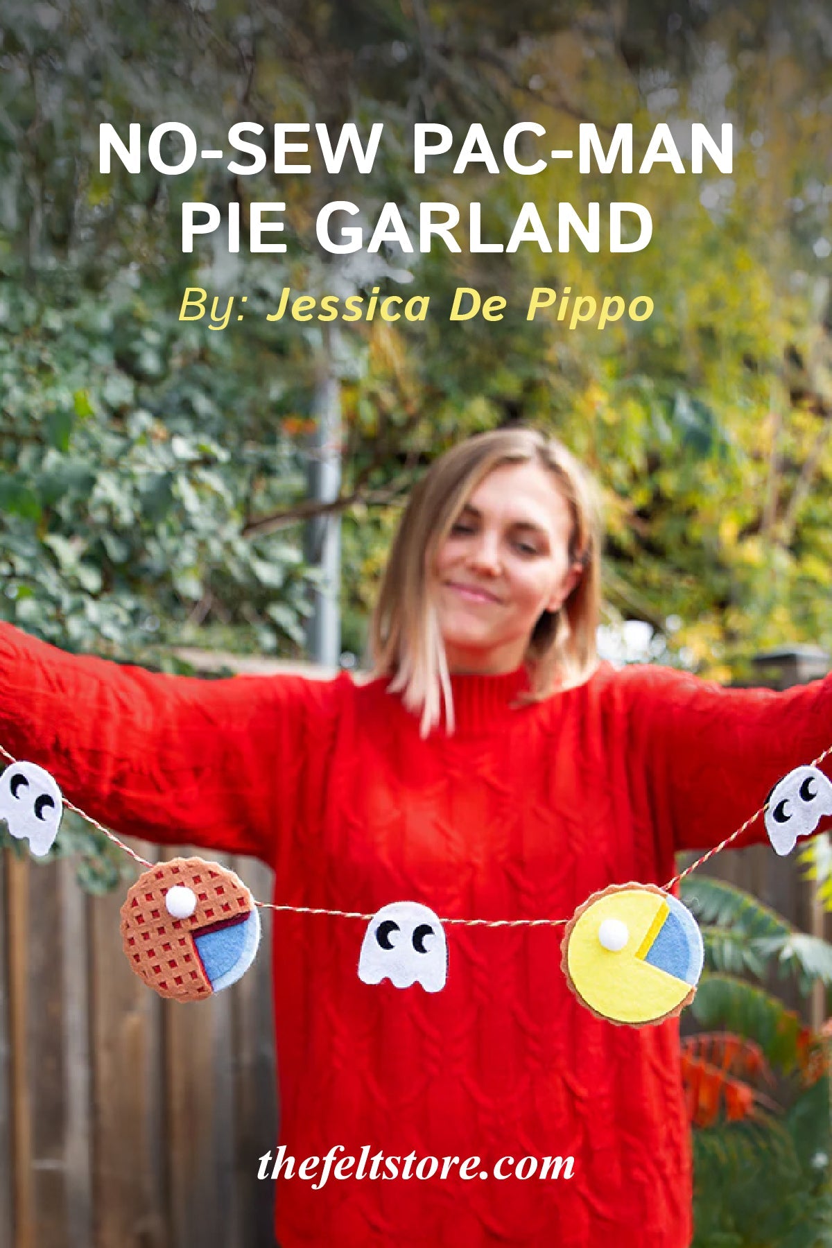No-Sew PAC-Man Pie Garland {Template}