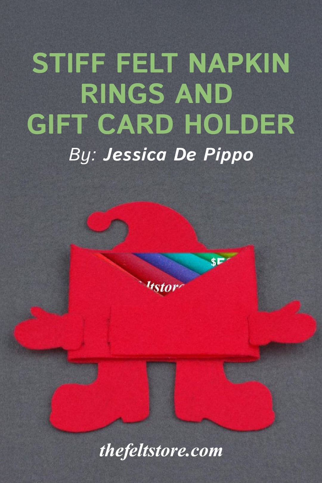Stiff Felt Napkin Rings and Gift Card Holder {Template}