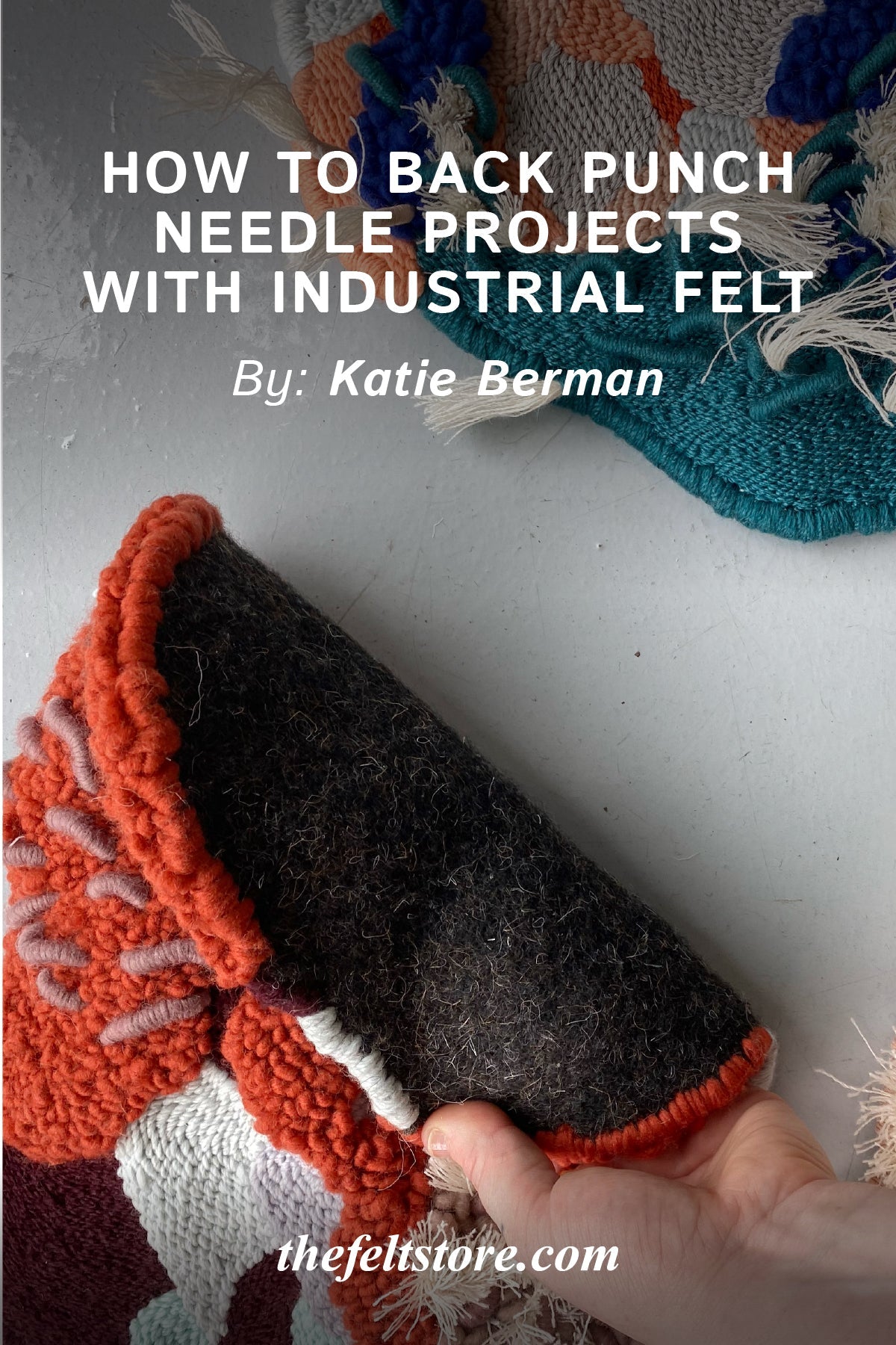 How To Back Punch Needle Projects with Industrial Felt