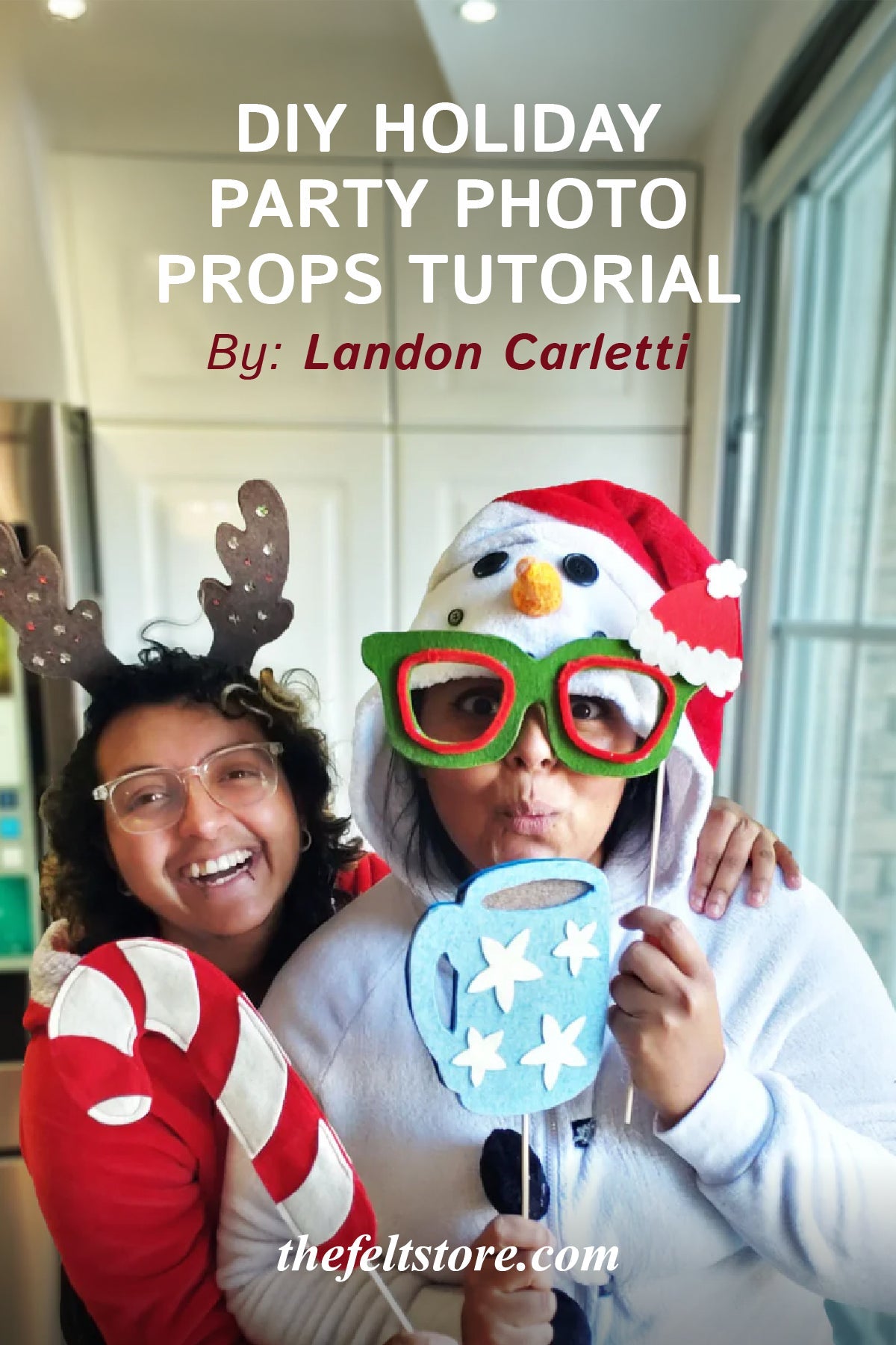 DIY Holiday Party Photo Props Tutorial