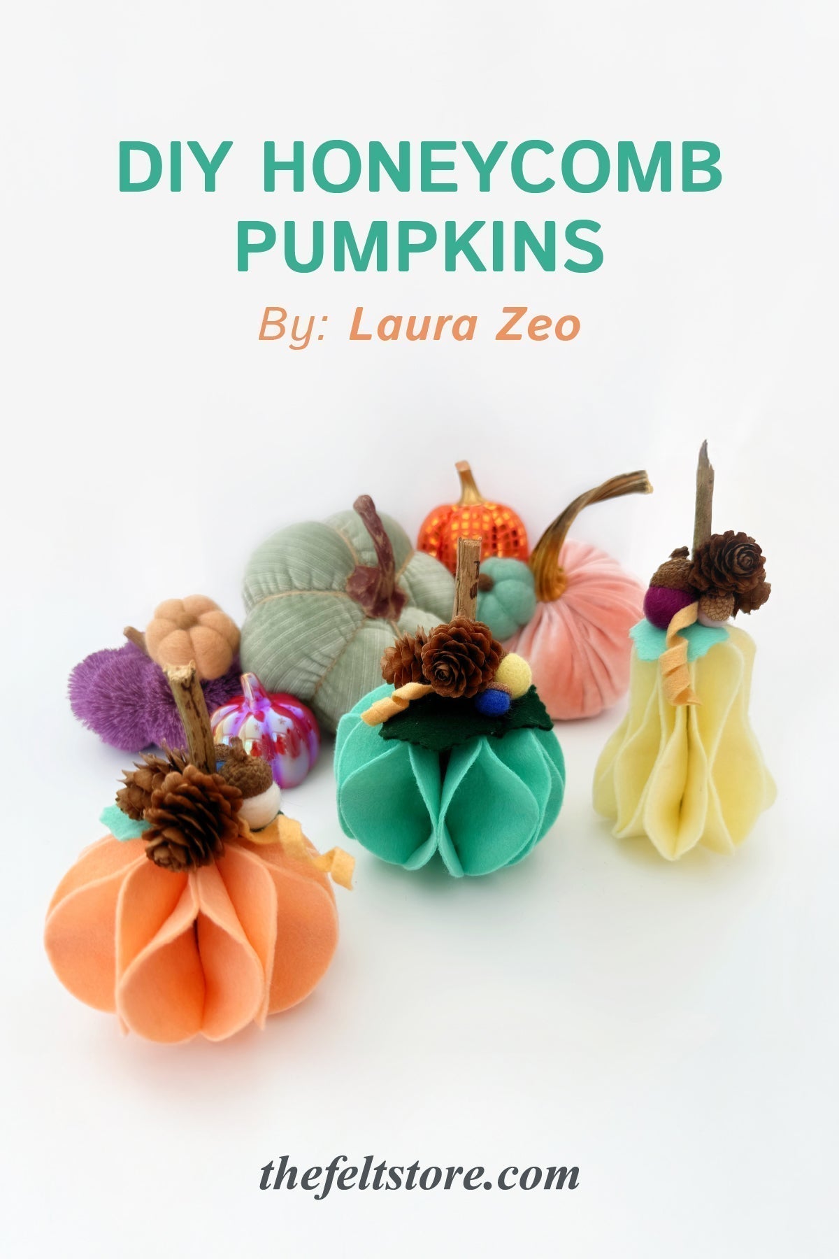 DIY Honeycomb Pumpkins