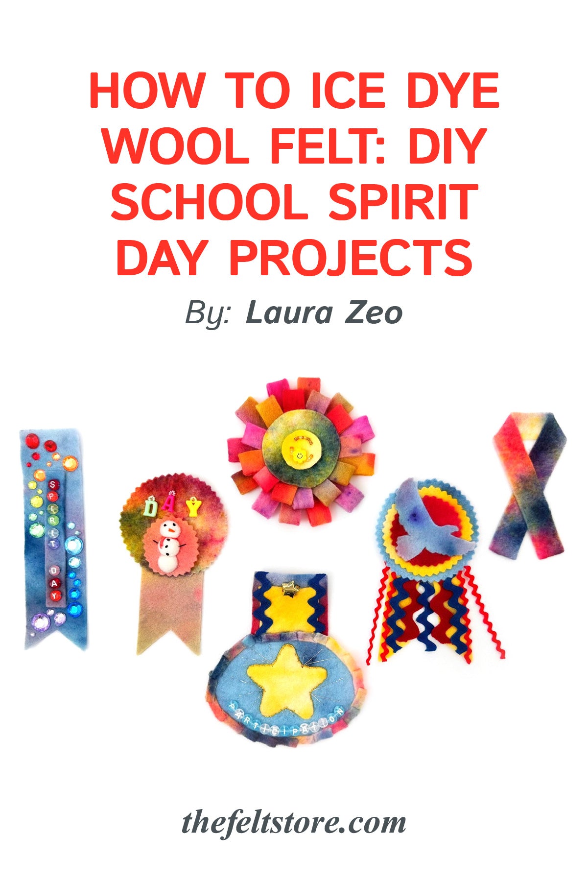How to Ice Dye Wool Felt: DIY School Spirit Day Projects