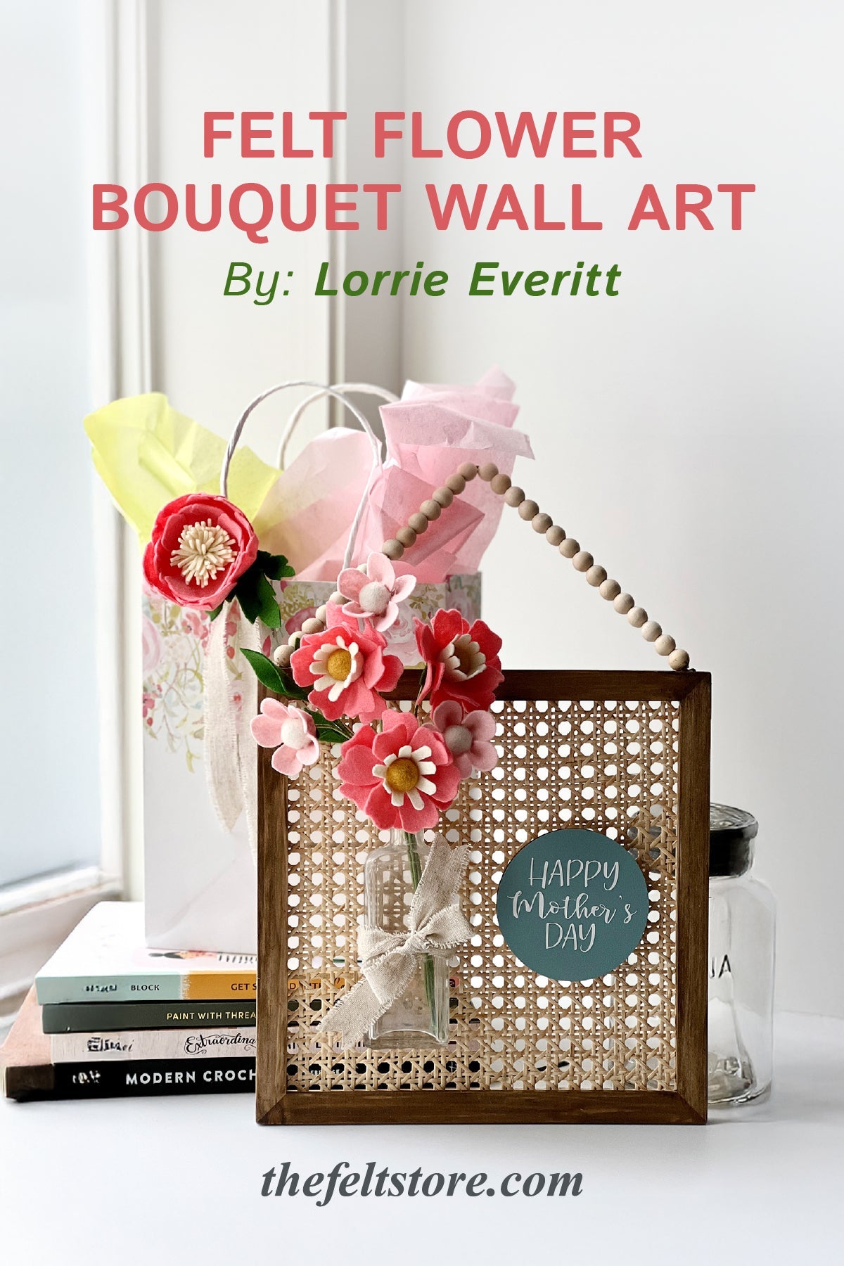 Felt Flower Bouquet Wall Art