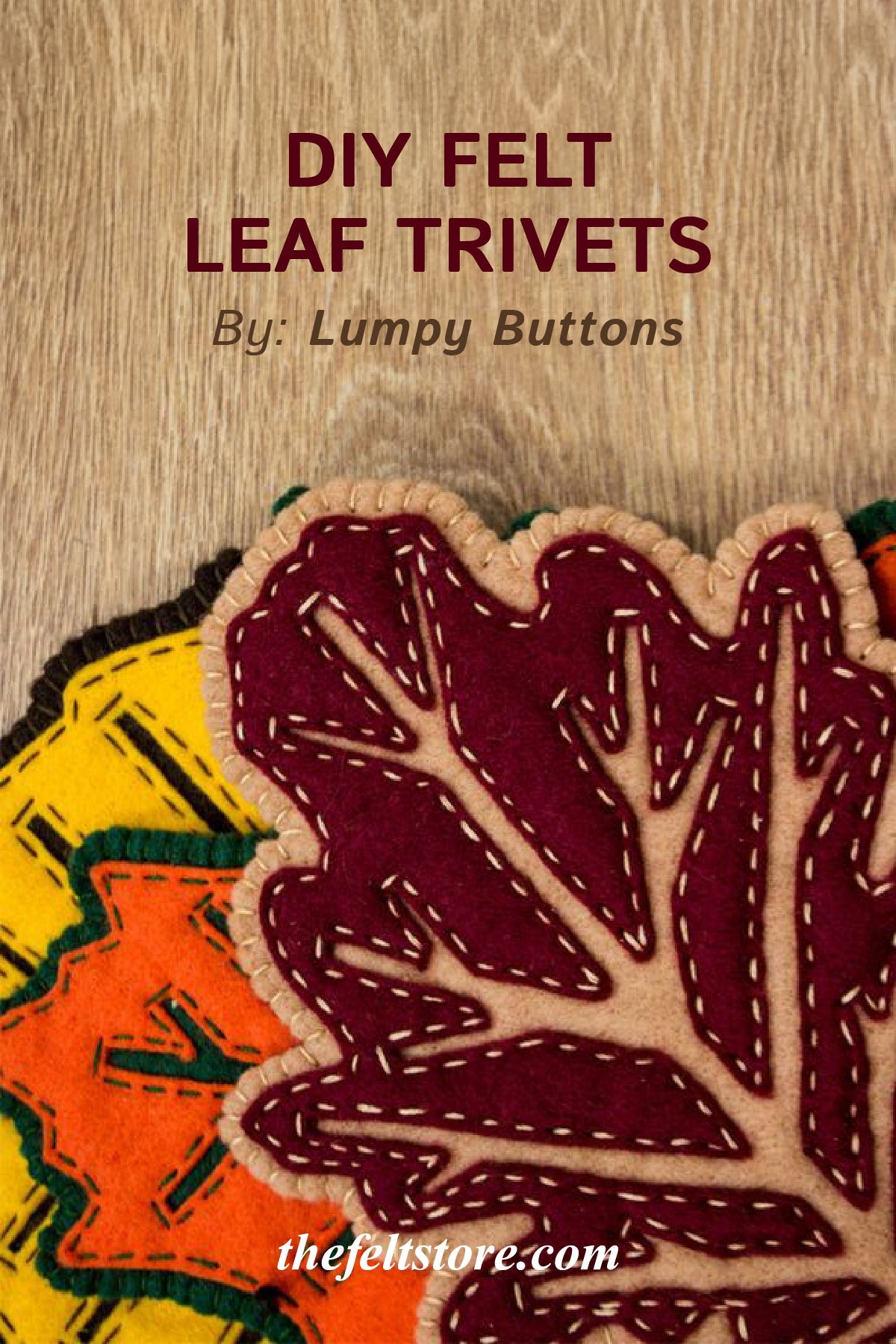DIY Felt Leaf Trivets