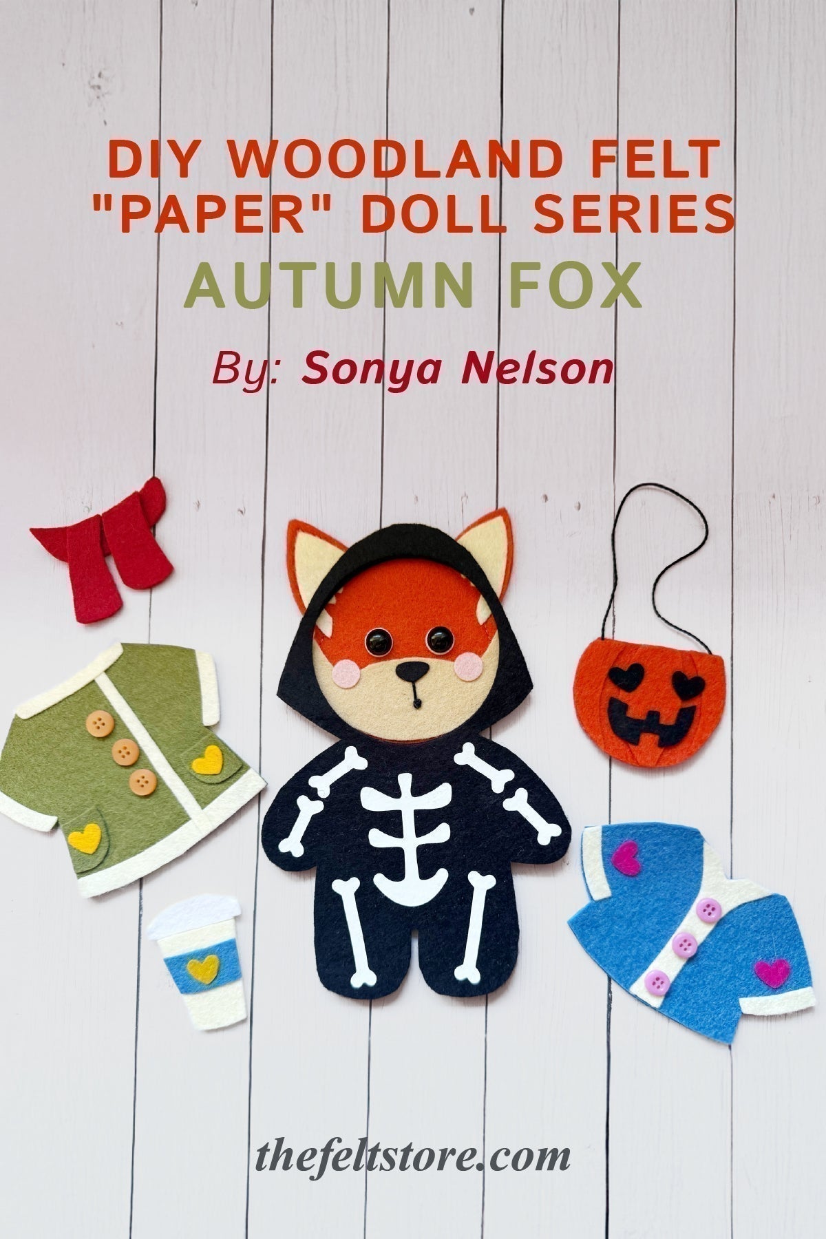 DIY Woodland Felt "Paper" Doll Series - Autumn Fox