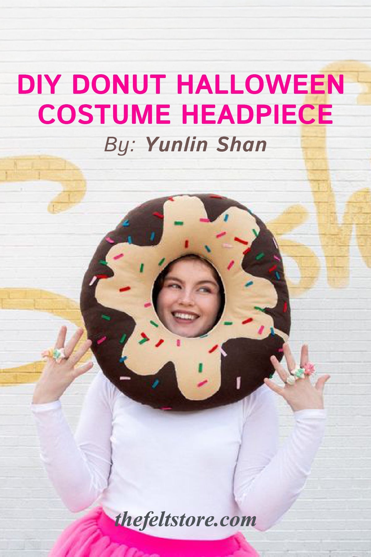 DIY Donut Halloween Costume Headpiece {Template}