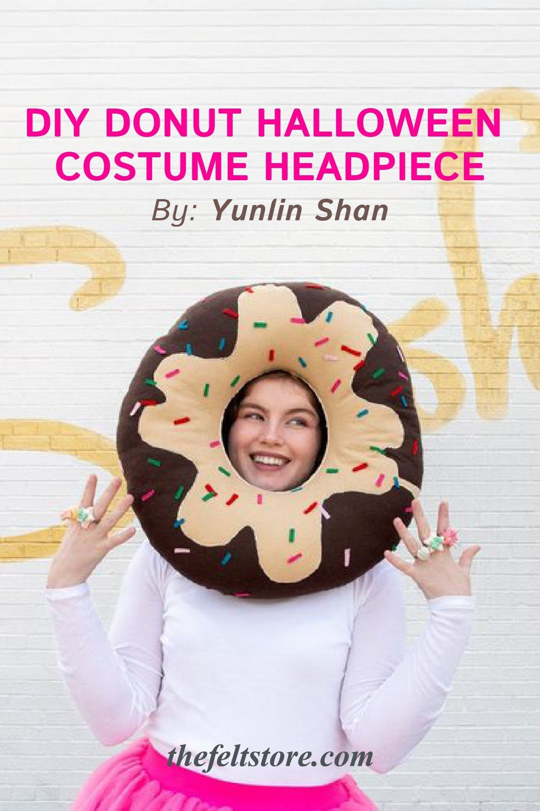 DIY Donut Halloween Costume Headpiece {Template}