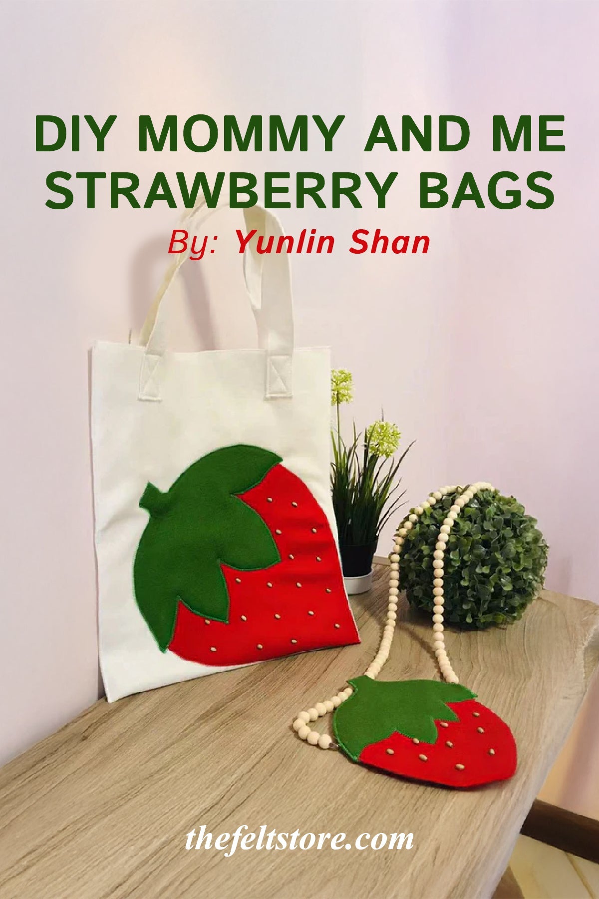 DIY Mommy and Me Strawberry Bags {Template}