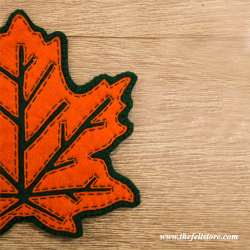 DIY Felt Trivet- Maple Leaf