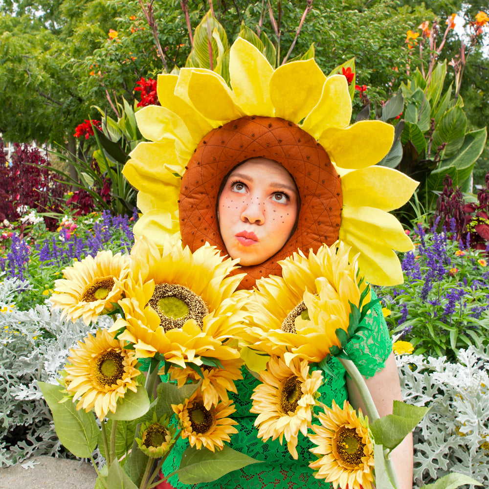 DIY Sunflower Halloween Costume Headpiece {Template}