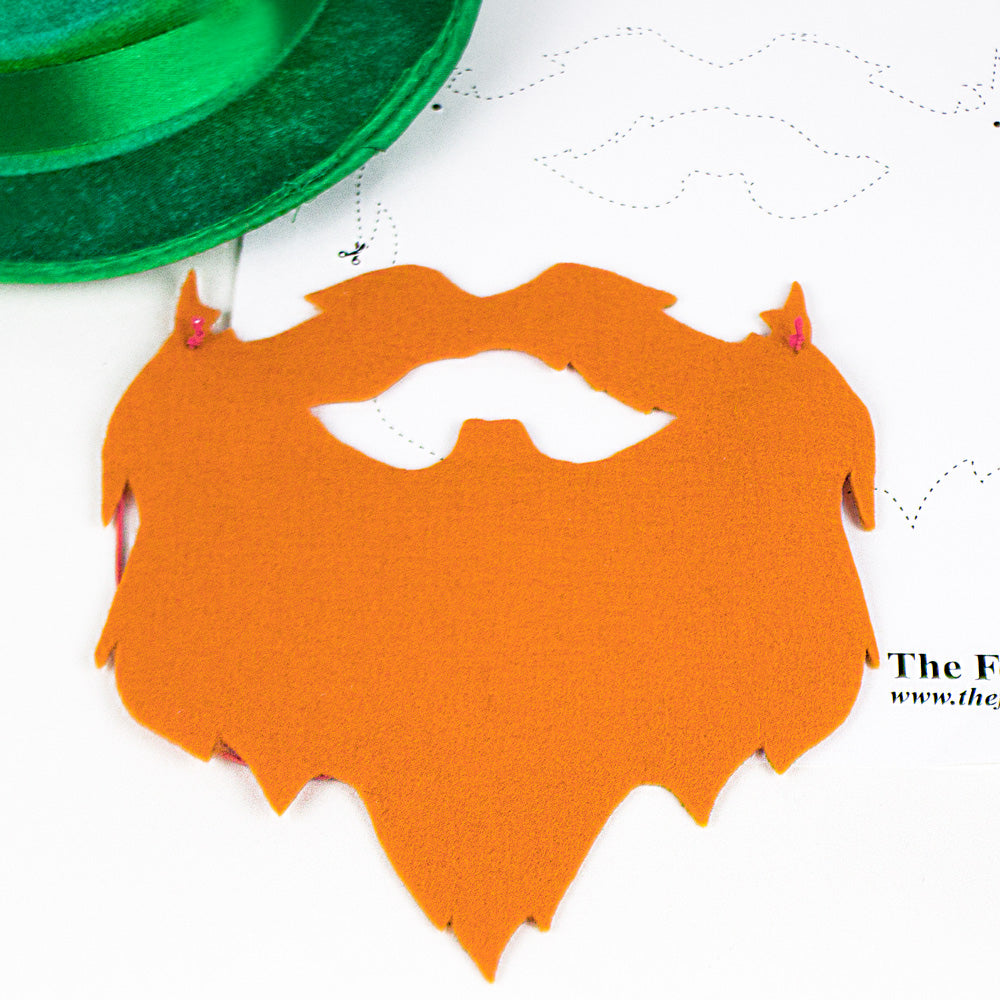 DIY Felt Irish Beard for St. Patrick's Day {Template}