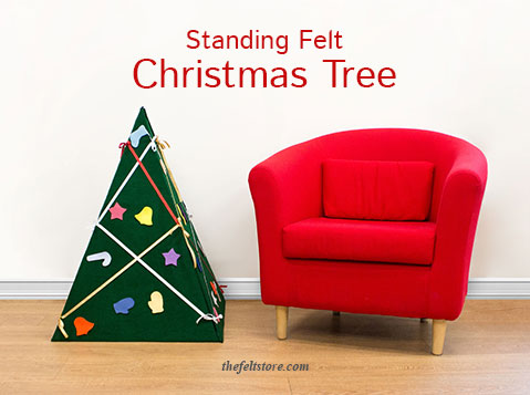 DIY Standing Felt Christmas Tree