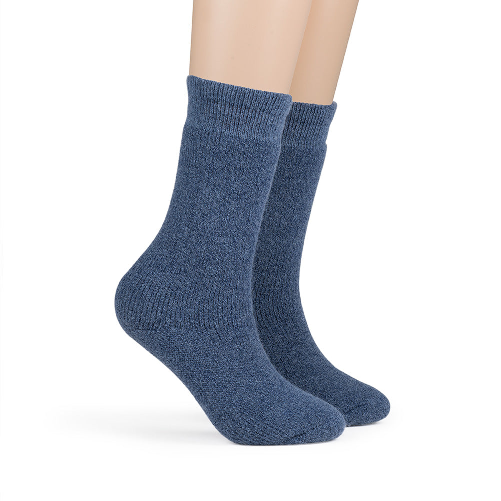 Women's Thermal Wool Socks - Black, Denim, Gray (1241C01), 3 Pack - FINAL SALE