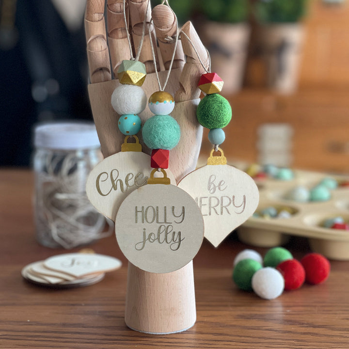 Wool Felt Balls - Assorted Holiday