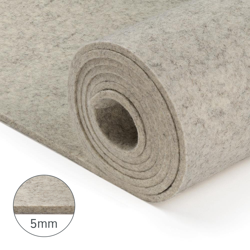 5mm Thick 100% Wool Designer Felt By Foot - Earth Tones