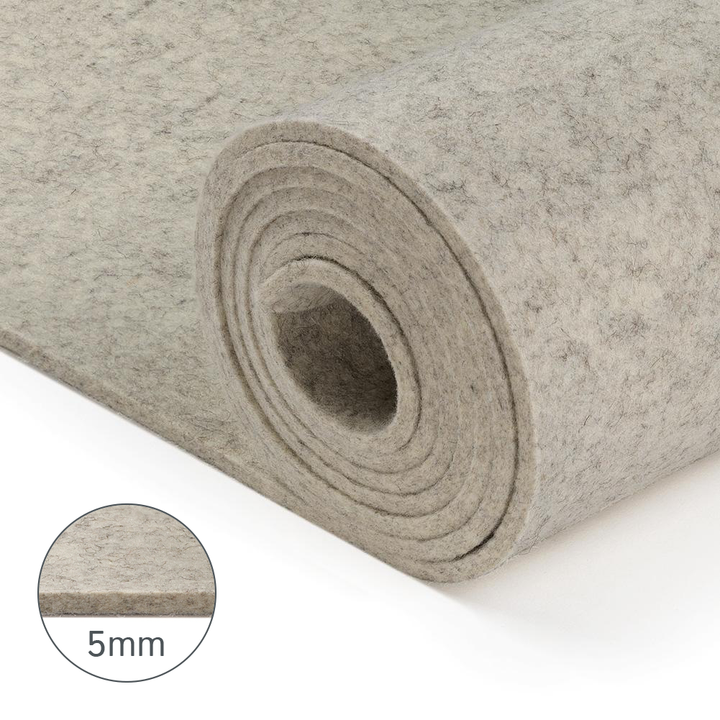 5mm Thick 100% Wool Designer Felt By Foot - Regular Collection
