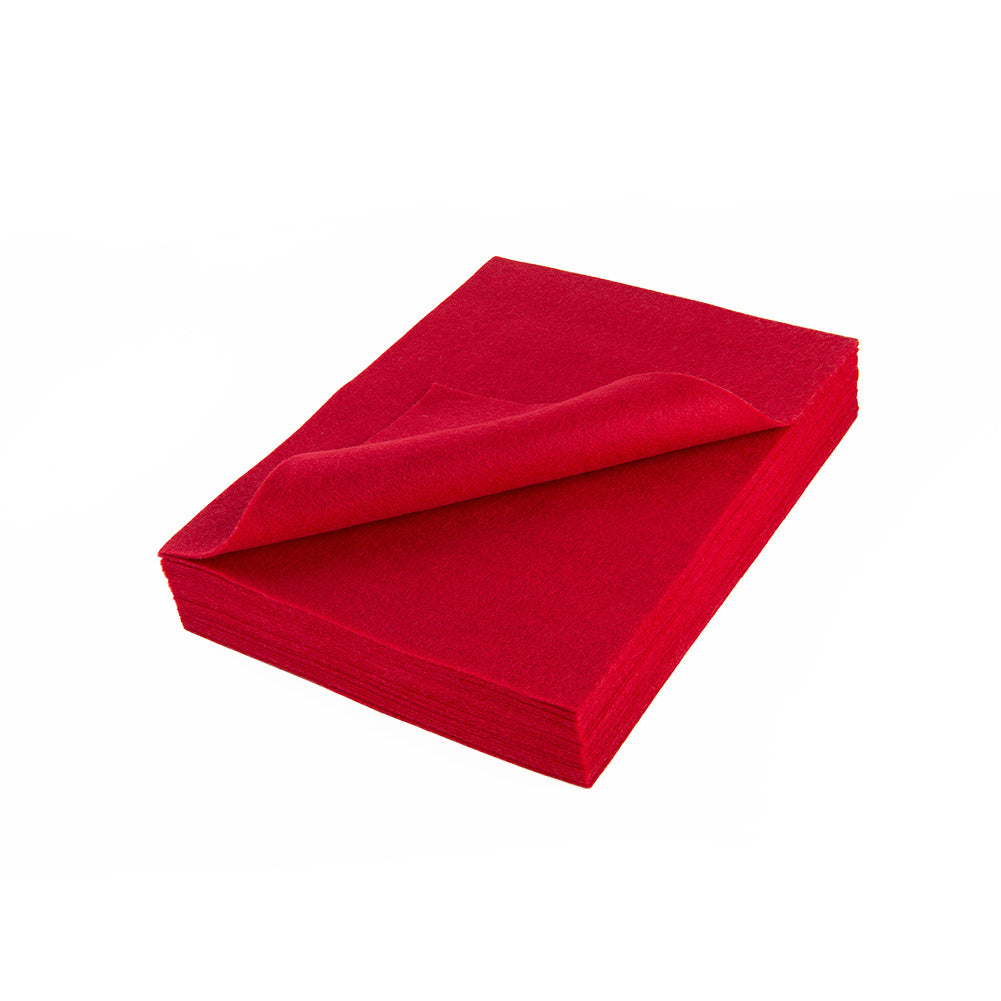 Acrylic Felt Craft Sheet Packs, Dark Red A25