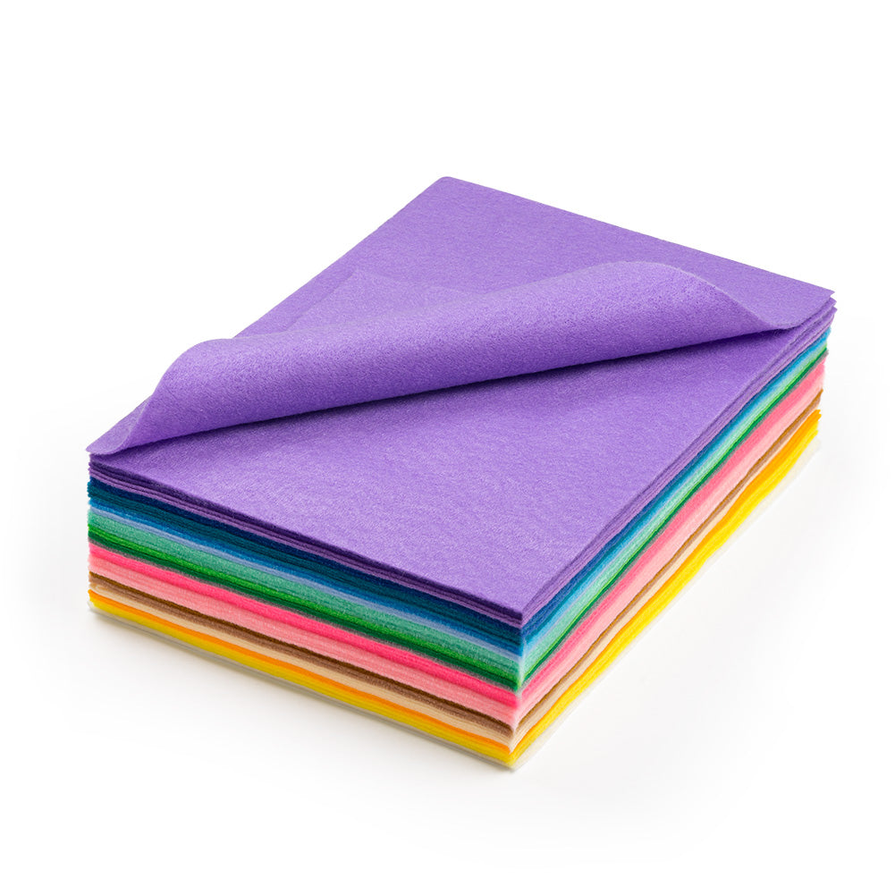Jtnohx Large Size Soft Felt Sheets, 15.7×39.3 Color Felt for Crafts, 8pcs Craft Felt Fabric, Felt Squares for Party & Holiday (Easter Colors
