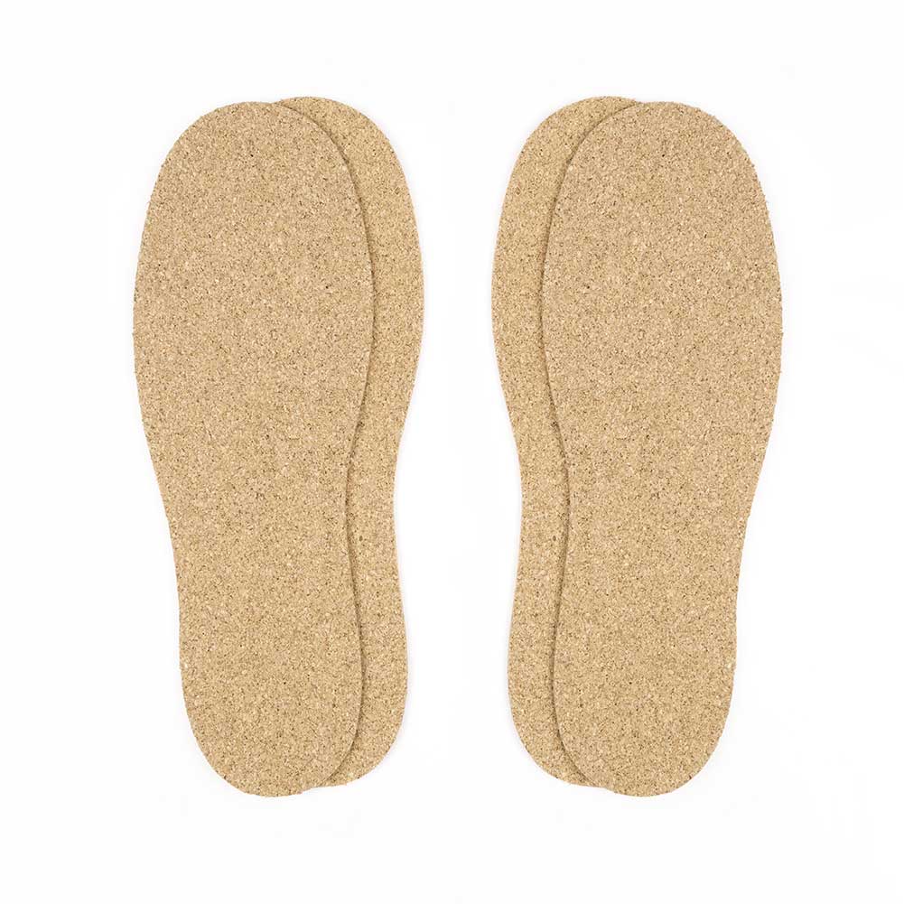Cork Insoles - 2.5mm Thick, 2 Pair
