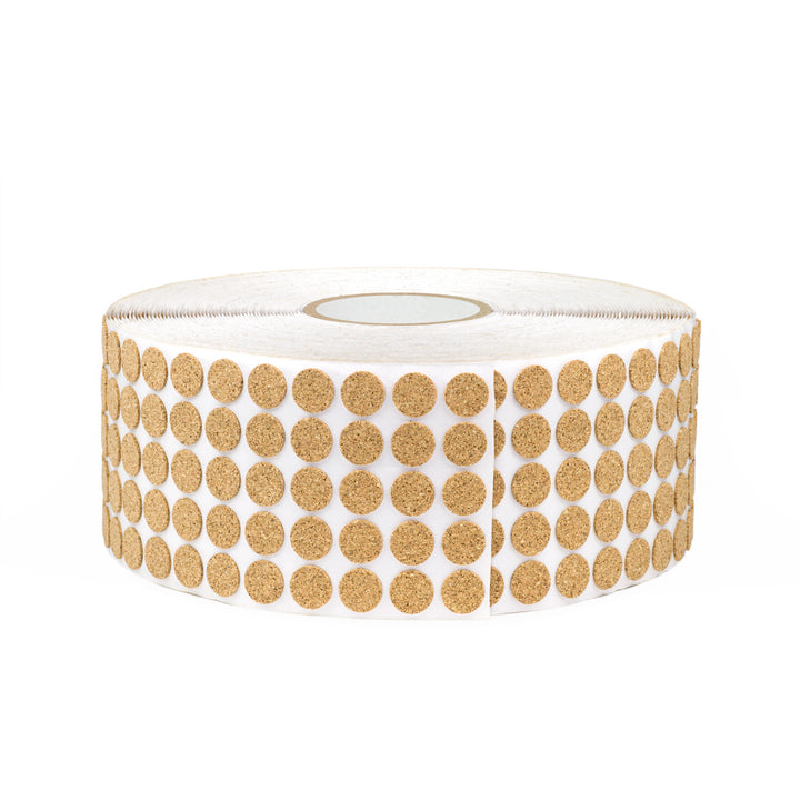 3/8" Diameter Light Duty Cork Pads By Roll