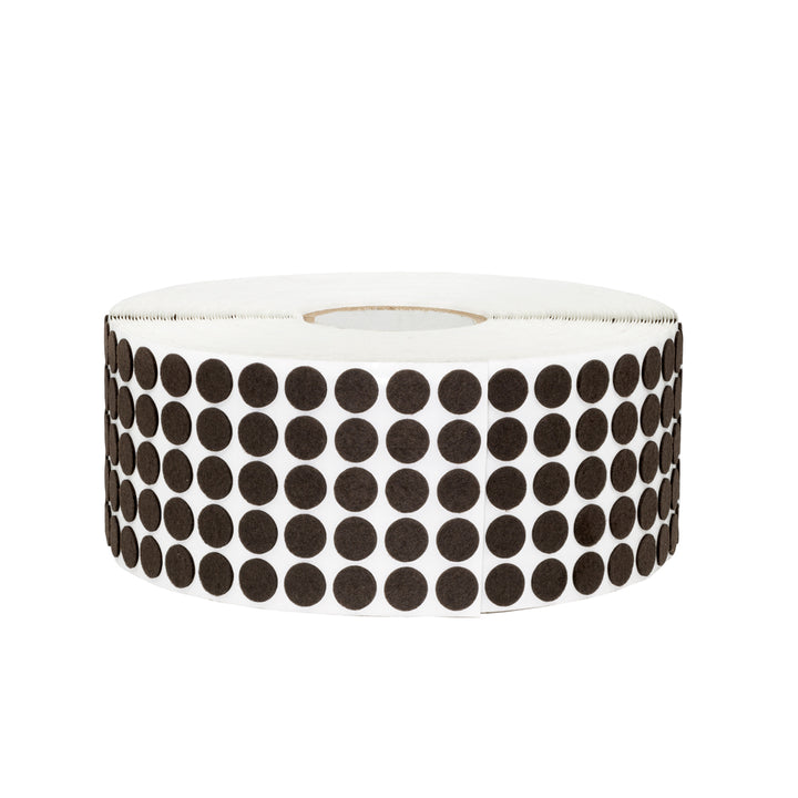 1/2" Diameter Light Duty Felt Pads By Roll - Brown