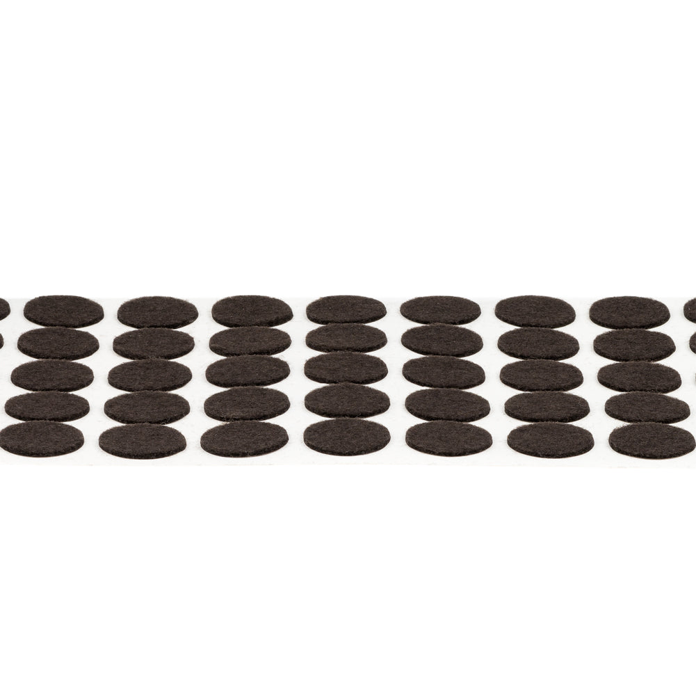 1/2" Diameter Light Duty Felt Pads By Roll - Brown
