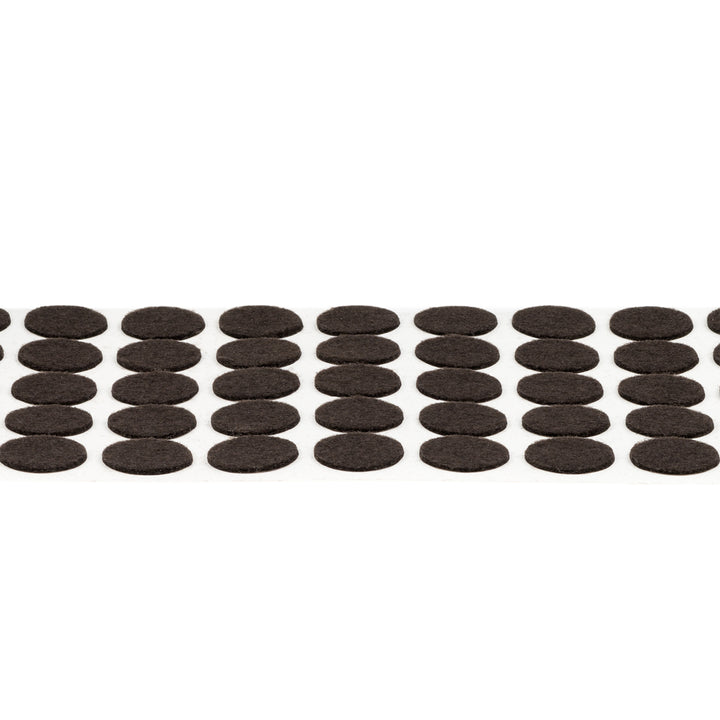 1/2" Diameter Light Duty Felt Pads By Roll - Brown