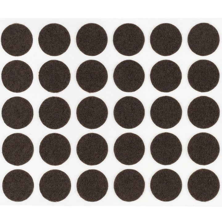 1/2" Diameter Light Duty Felt Pads By Roll - Brown