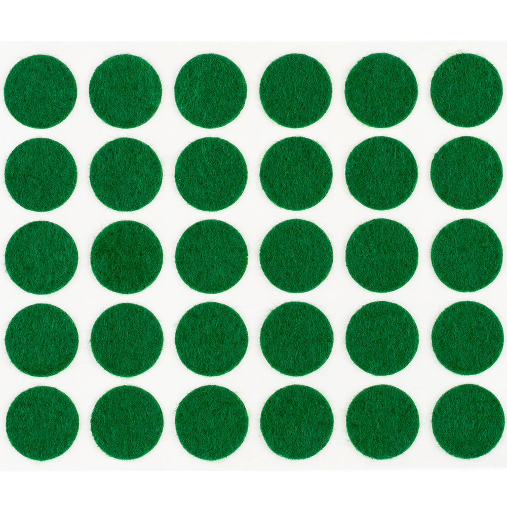 3/8" Diameter Light Duty Felt Pads By Roll - Green